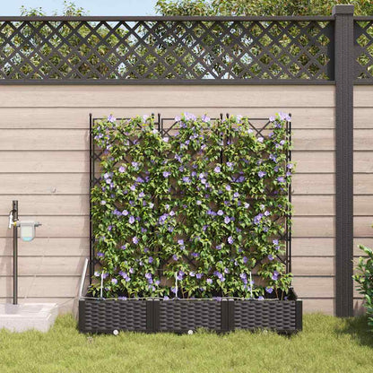 vidaXL Jardinière de jardin 3 pcs Acier noir
