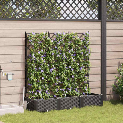 vidaXL Jardinière de jardin 3 pcs Acier noir
