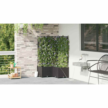 vidaXL Jardinière de jardin 3 pcs Noir Acier