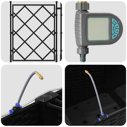 Garten-Pflanzgefäß 5 pcs Schwarz Stahl