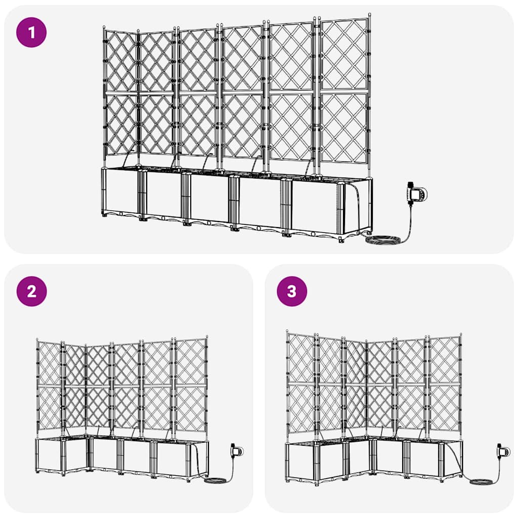 Garten-Pflanzgefäß 5 pcs Schwarz Stahl