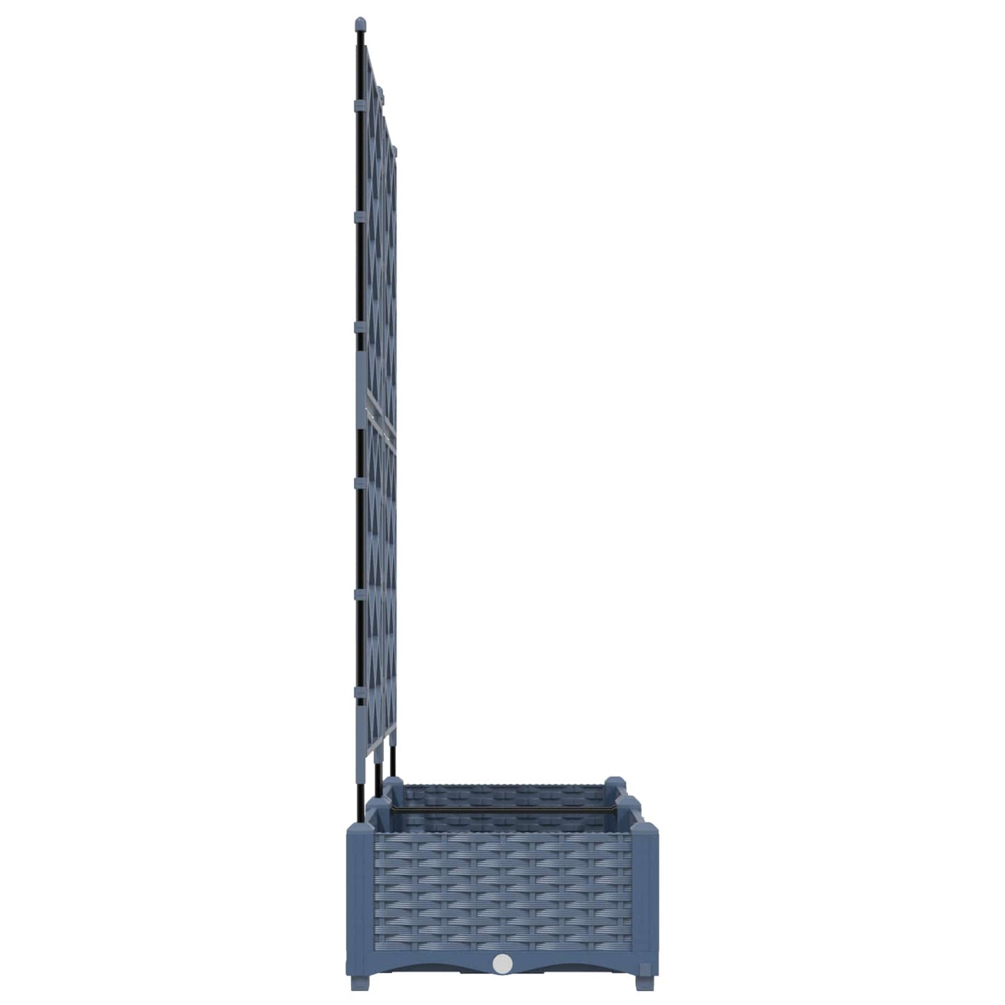 vidaXL Garten-Pflanzgefäß 2 pcs Grau 80 x 40 x 125,5 cm Stahl