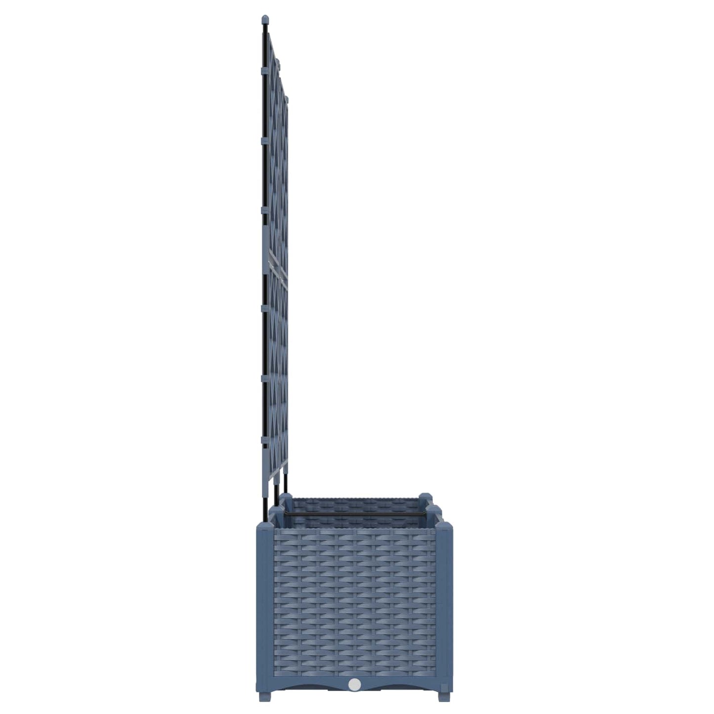vidaXL Garten-Pflanzgefäß 2 pcs Grau 80 x 40 x 143 cm Stahl