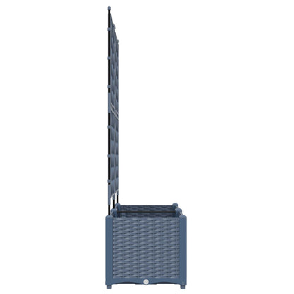 vidaXL Garten-Pflanzgefäß 2 pcs Grau 80 x 40 x 143 cm Stahl