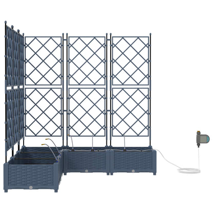 vidaXL Jardinière surélevée 5 pcs Gris 120 x 120 x 142 cm Acier