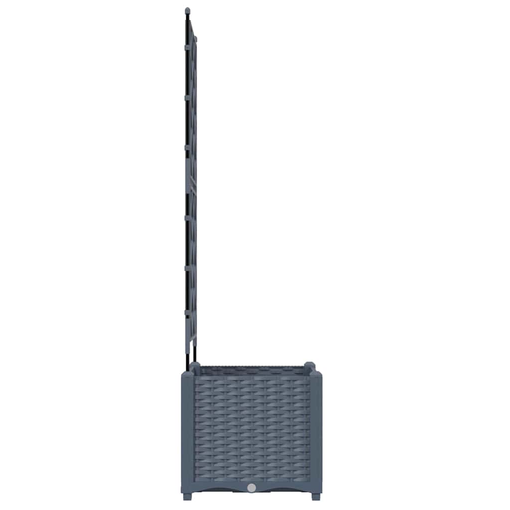 Garten-Pflanzgefäß Hellgrau 40 x 40 x 143 cm Stahl