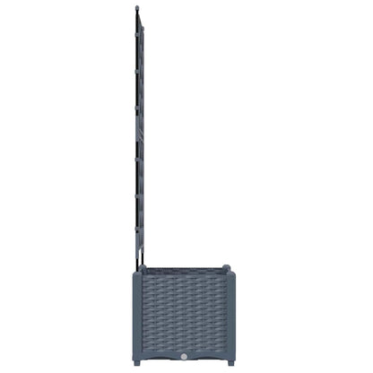 Garten-Pflanzgefäß Hellgrau 40 x 40 x 143 cm Stahl