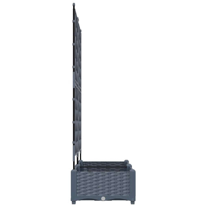 vidaXL Garten-Pflanzgefäß 2 pcs Hellgrau 80 x 40 x 125,5 cm Stahl