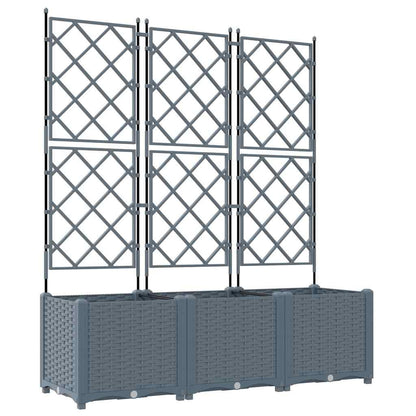 vidaXL Garten-Pflanzgefäß 3 pcs Hellgrau 120 x 40 x 143 cm Stahl
