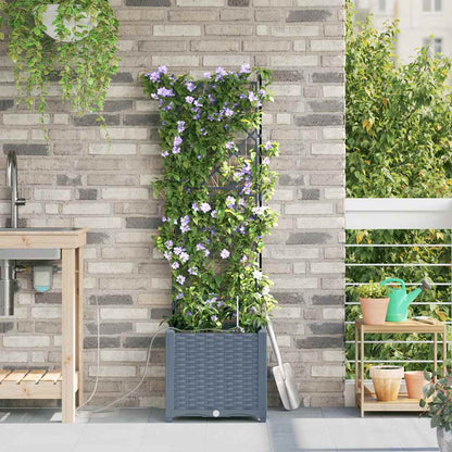 vidaXL Garten-Pflanzgefäß 2 pcs Hellgrau Stahl