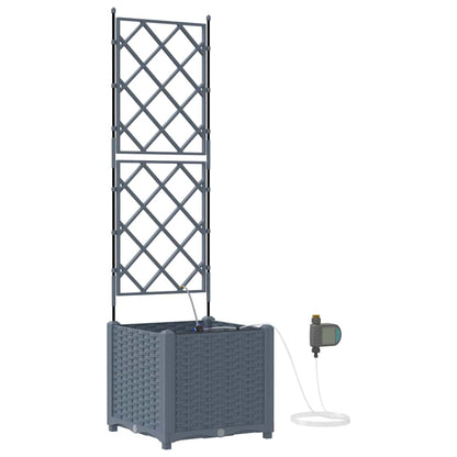 vidaXL Garten-Pflanzgefäß 2 pcs Hellgrau Stahl