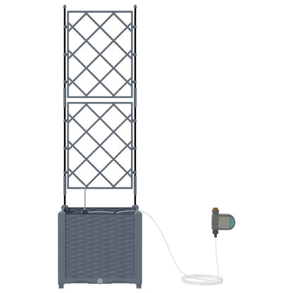 vidaXL Garten-Pflanzgefäß 2 pcs Hellgrau Stahl