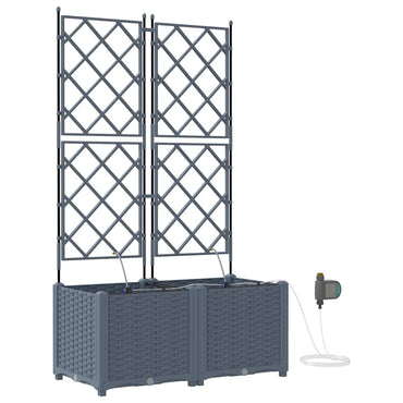 vidaXL Garten-Pflanzgefäß 2 pcs Hellgrau Stahl