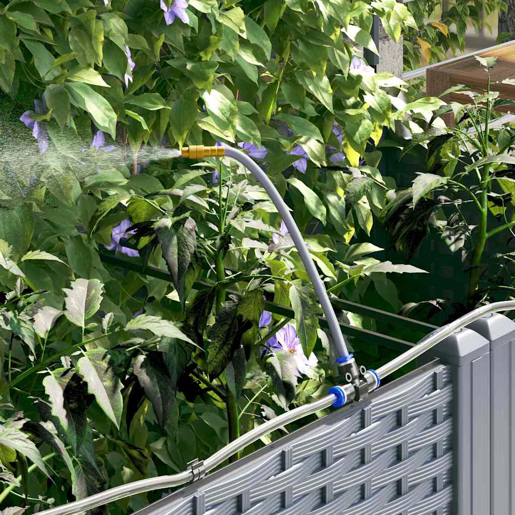 vidaXL Garten-Pflanzgefäß 3 pcs Hellgrau Stahl