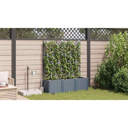 vidaXL Garten-Pflanzgefäß 3 pcs Hellgrau Stahl