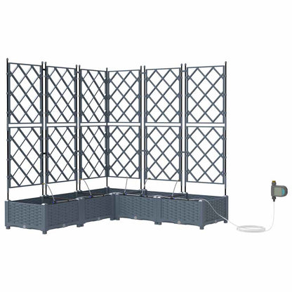 Garten-Pflanzgefäß 5 pcs Hellgrau Stahl