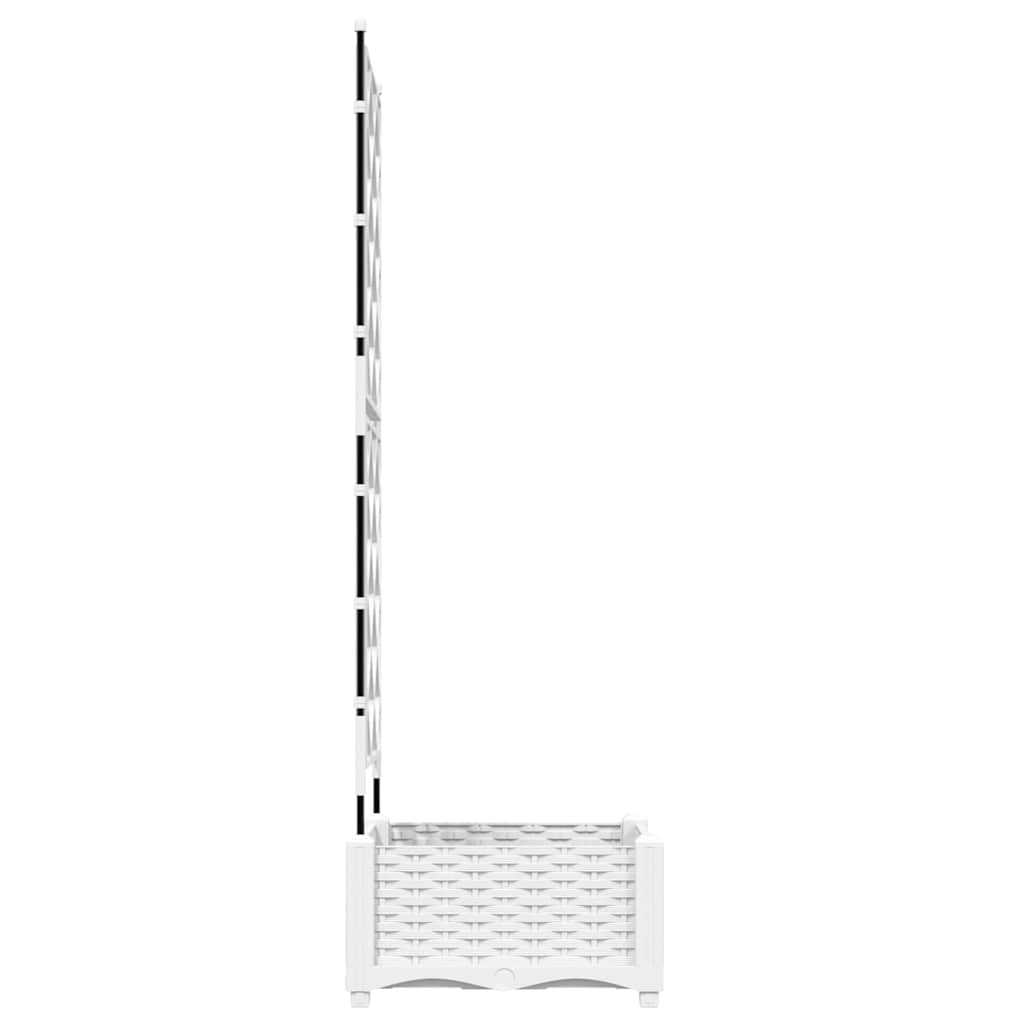 Garten-Pflanzgefäß Weiß 40 x 40 x 125,5 cm Stahl