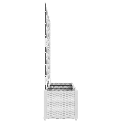 Garten-Pflanzgefäß 3 pcs Weiß 120 x 40 x 143 cm Stahl