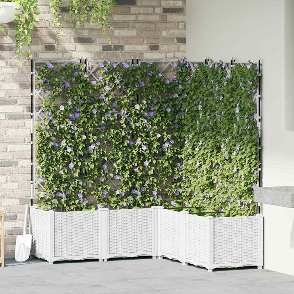 Garten-Pflanzgefäß 5 pcs Weiß 120 x 120 x 143 cm Kunststoff