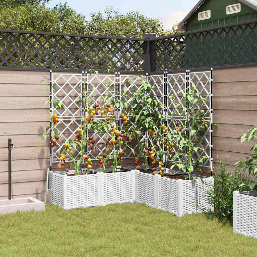 Garten-Pflanzgefäß 5 pcs Weiß 120 x 120 x 143 cm Kunststoff