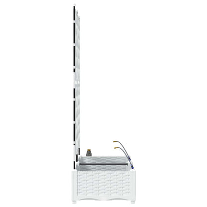 vidaXL Jardinière de jardin 2 pcs blanc acier
