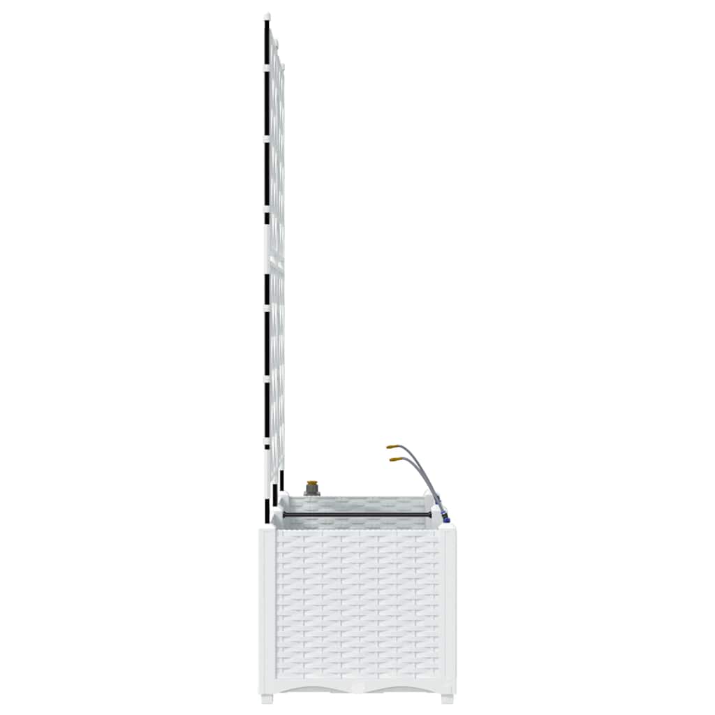 vidaXL Garten-Pflanzgefäß 2 pcs Weiß Stahl