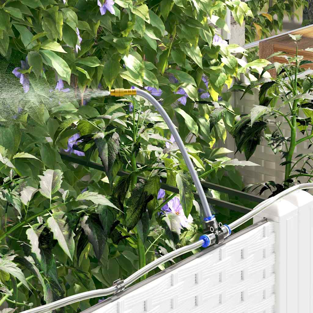 vidaXL Jardinière de jardin 3 pcs Acier blanc