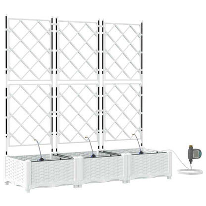 vidaXL Jardinière de jardin 3 pcs Acier blanc