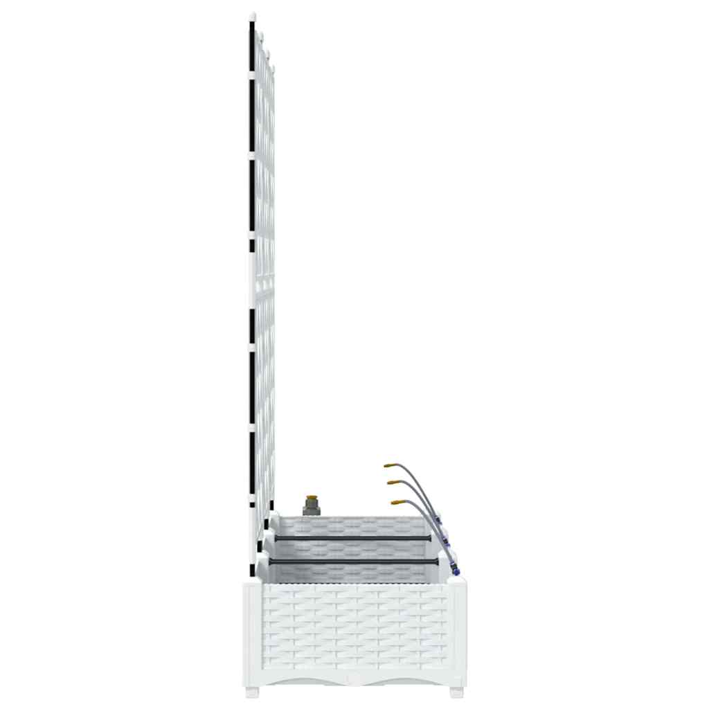 vidaXL Jardinière de jardin 3 pcs Acier blanc