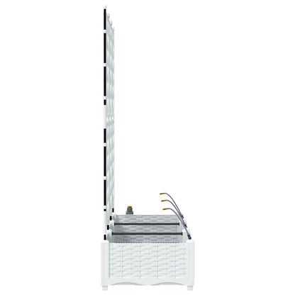 vidaXL Jardinière de jardin 3 pcs Acier blanc