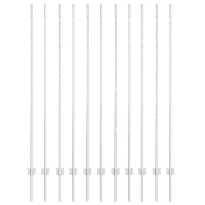 Zaunpfosten 11 pcs Silber 150 cm Stahl