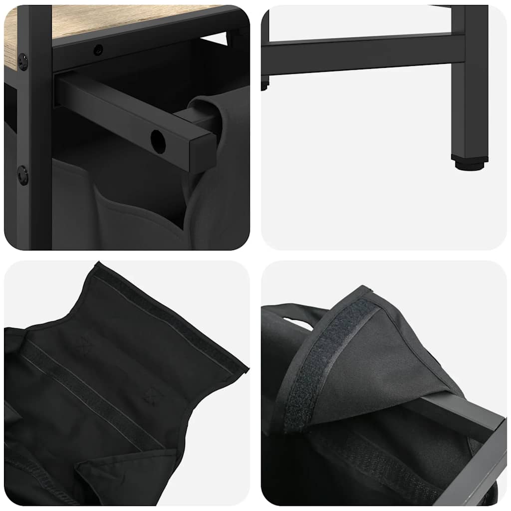 Wäschekorb 1 Fach mit Ablage Sonoma-Eiche