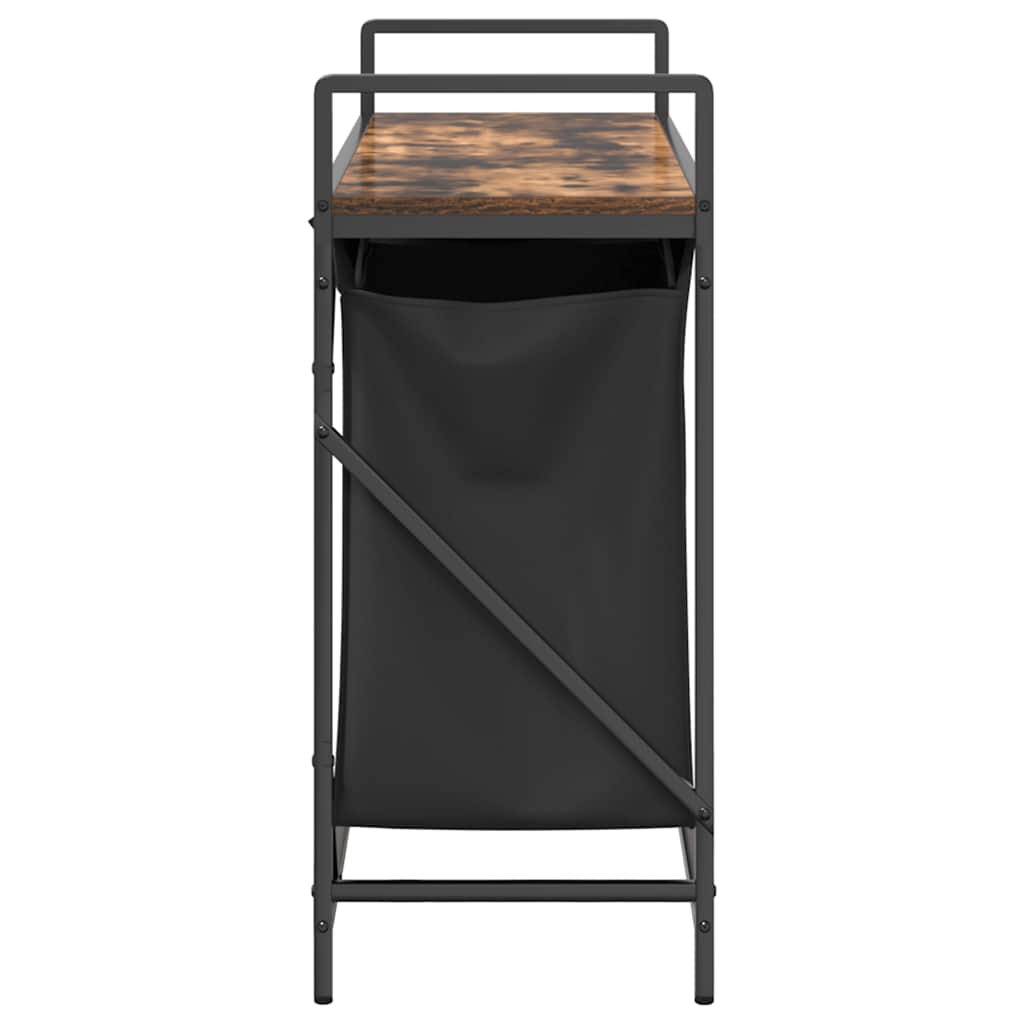 Wäschekorb 2 Fächer mit Ablage Räuchereiche