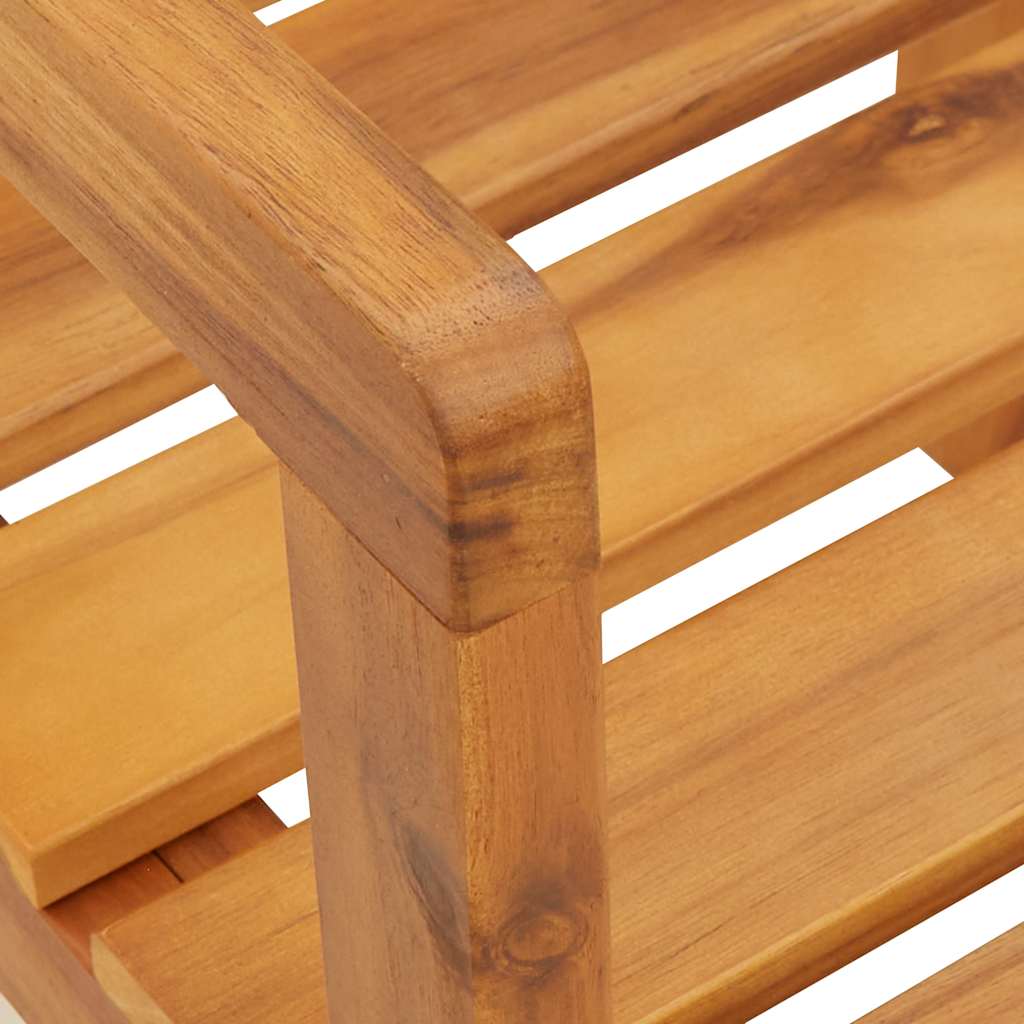 3-teiliges Garten-Ess-Set aus Massivholz Akazie