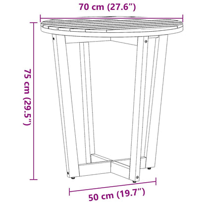 3-teiliges Garten-Ess-Set aus Massivholz Akazie