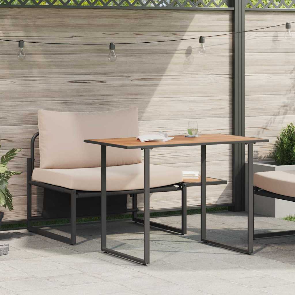 Outdoor-Stahl-Sitzmöbel 2 pcs Taupe Stahl