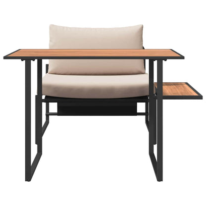 Outdoor-Stahl-Sitzmöbel 2 pcs Taupe Stahl