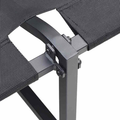 Garten-Sofa mit Kissen Anthrazit 200,5 x 70 x 85,5 cm Stahl