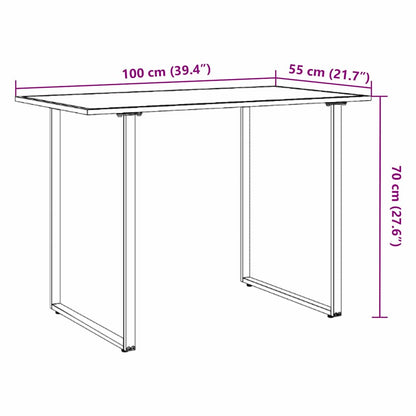 vidaXL Table de jardin Marron 100 x 55 x 70 cm Bois