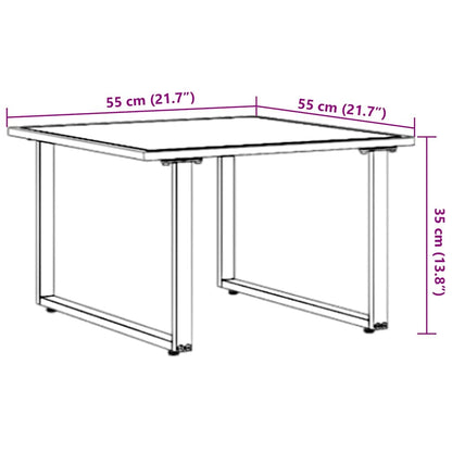 Couchtisch Schwarz und Braun 55 x 55 x 35 cm