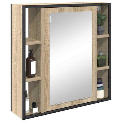 Spiegelschrank Sonoma-Eiche 60 x 16 x 60 cm Holzwerkstoff