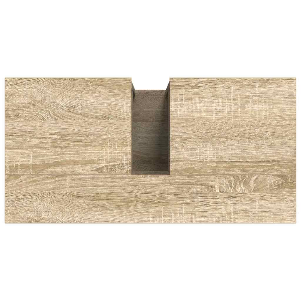 vidaXL Badezimmerschrank mit Tür Beige 60 x 30 x 60 cm Holzwerkstoff
