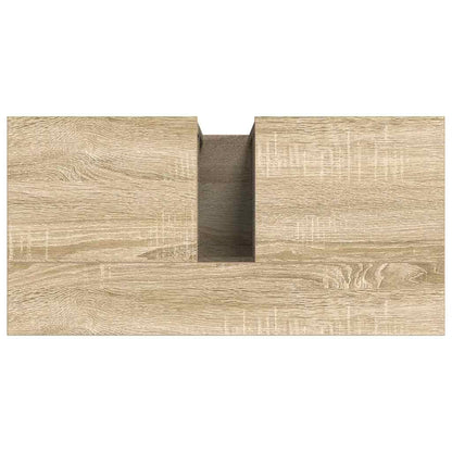 vidaXL Badezimmerschrank mit Tür Beige 60 x 30 x 60 cm Holzwerkstoff
