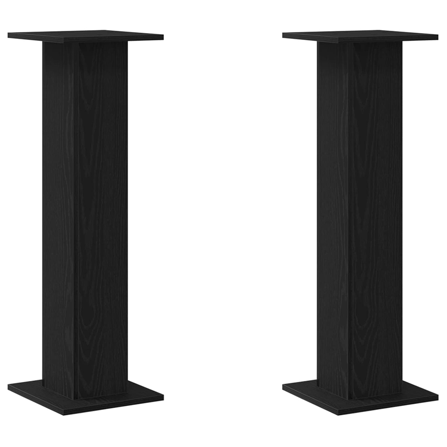 Lautsprecherständer 2 pcs Schwarz Eichen-Optik 30 x 30 x 95 cm