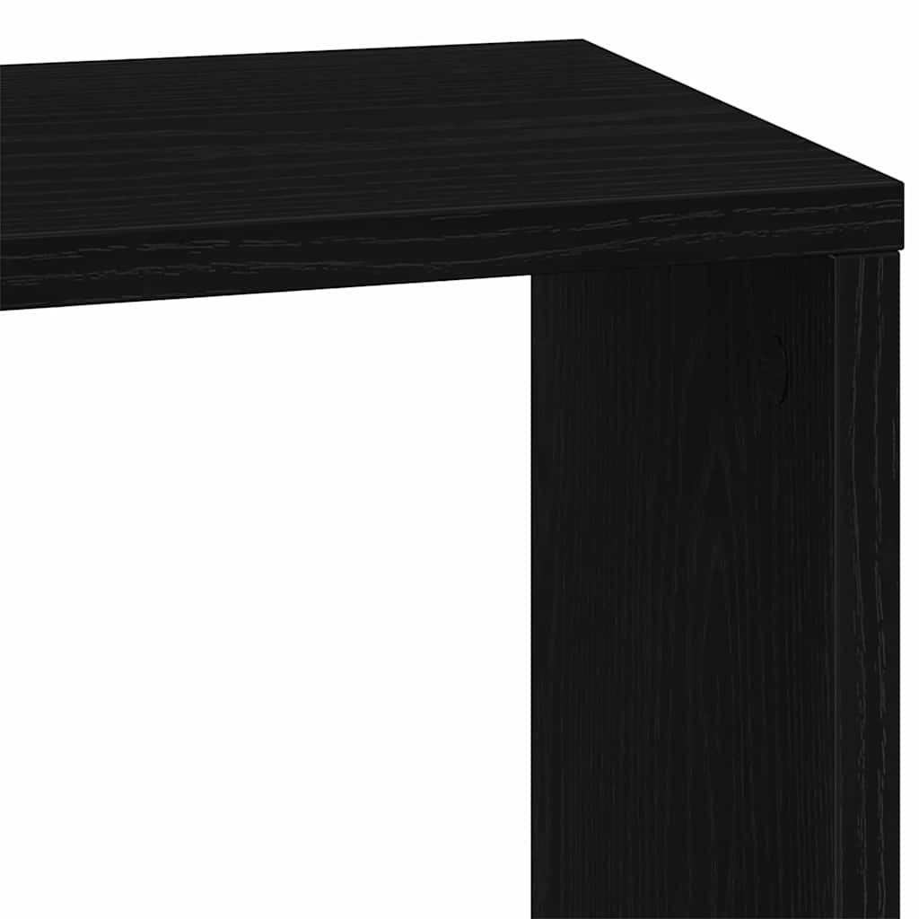 vidaXL Bücherregal Schwarz Eichen-Optik 45 x 23,5 x 162,5 cm