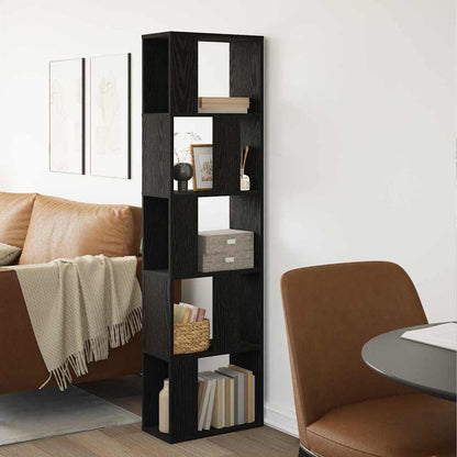 vidaXL Bücherregal Schwarz Eichen-Optik 45 x 23,5 x 162,5 cm
