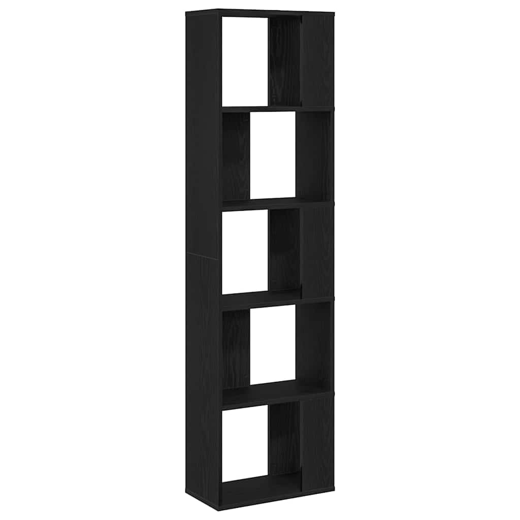 vidaXL Bücherregal Schwarz Eichen-Optik 45 x 23,5 x 162,5 cm