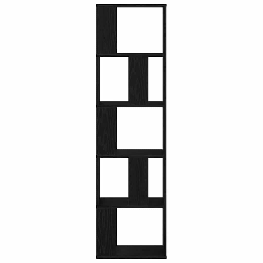 vidaXL Bücherregal Schwarz Eichen-Optik 45 x 23,5 x 162,5 cm