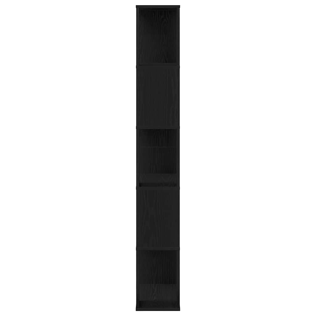vidaXL Bücherregal Schwarz Eichen-Optik 45 x 23,5 x 162,5 cm