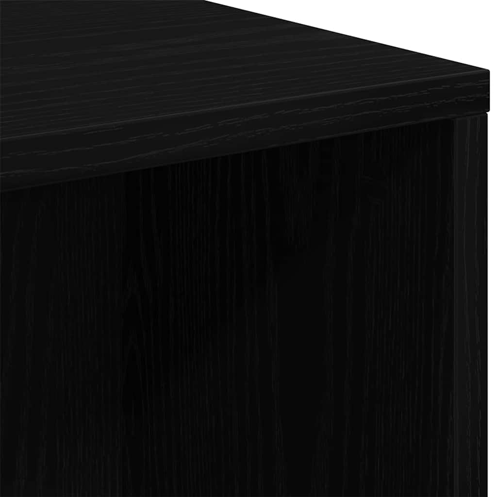 vidaXL Bücherregal Schwarz Eichen-Optik 50 x 25 x 102 cm